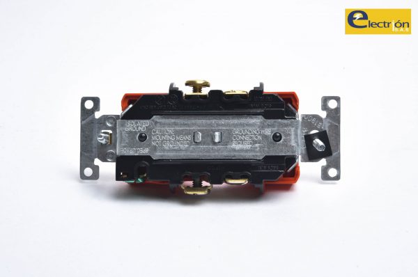 Contacto Tierra Aislada 125 V Naranja Leviton - Imagen 3