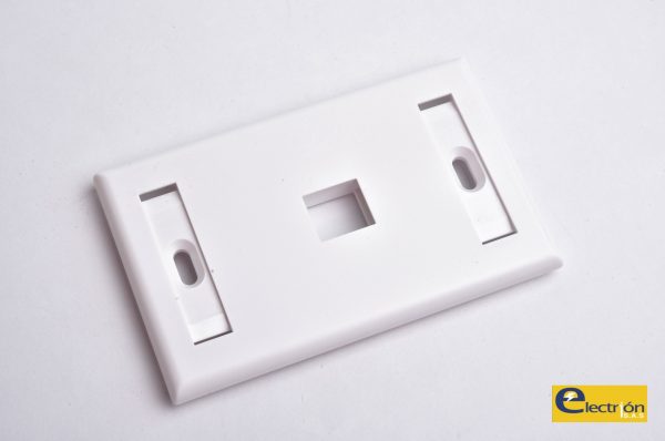 Tapa Face Plate Sencillo En Abc Para Red Rj45