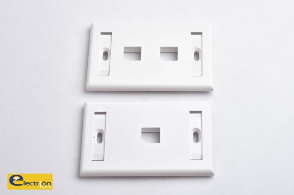 Tapa Face Plate Sencillo En Abc Para Red Rj45 - Imagen 2