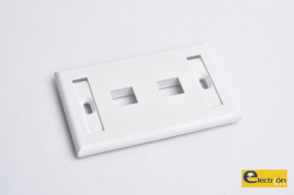 Tapa Face Plate Doble En Abc Para Red