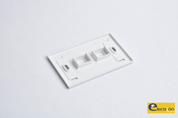 Tapa Face Plate Doble En Abc Para Red - Imagen 2